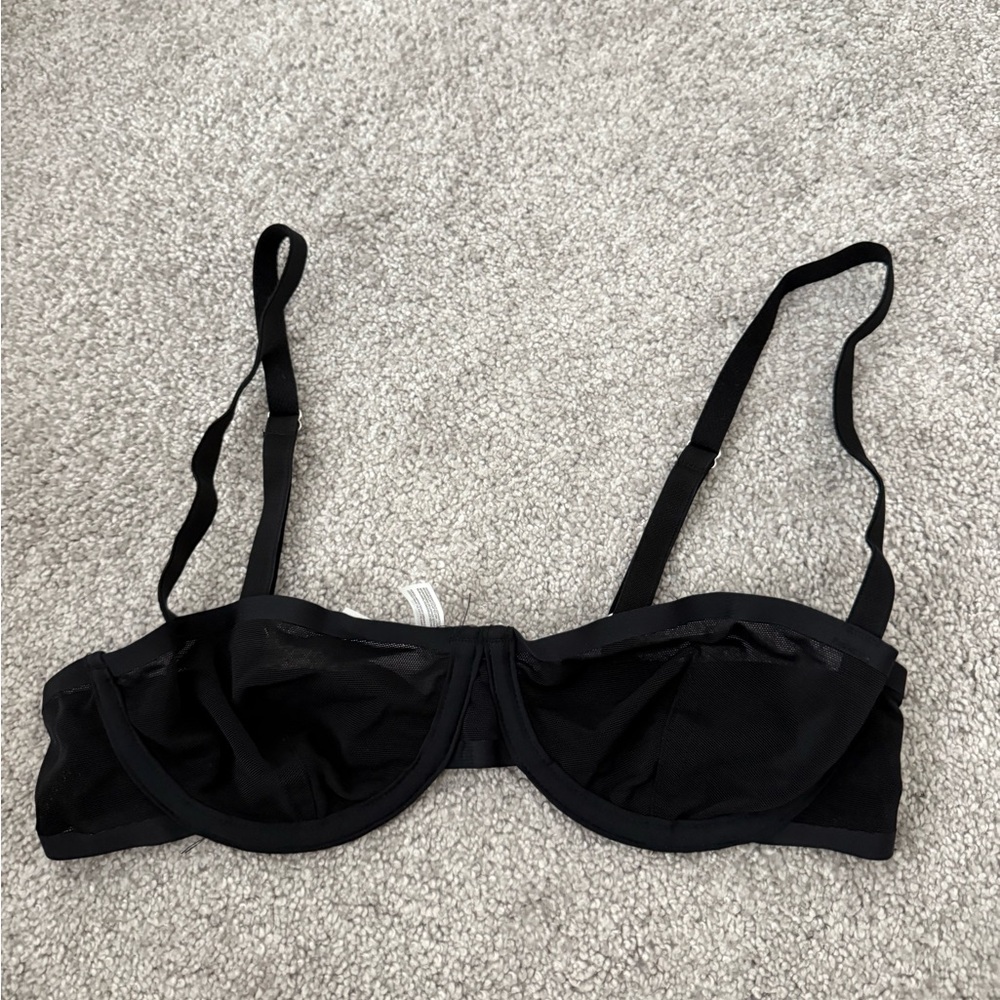 Out from under mesh black Underwire Bra